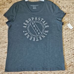 Aeropostale Moss Color Tee with White Lettering - Sz XL